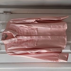 Pink long-sleeved blouse